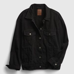 NWT Gap Oversized Denim Jacket With Washwell
